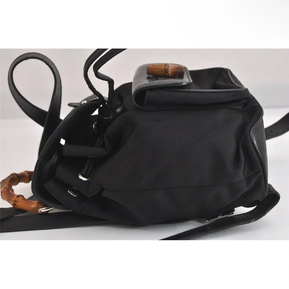 Gucci Black Backpack with Bamboo Handle Mini - Picture 5 of 10